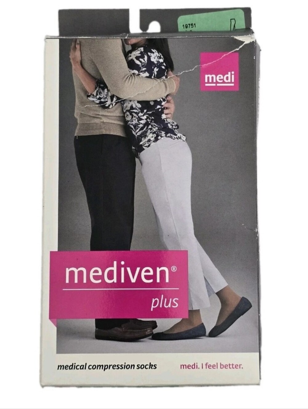 MEDIVAN Plus Medi Medical Compression Socks Calf Open‎ Toe Black Natural Size I